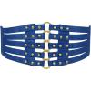 imageAllegra K Womens Elastic Wide Waist Belt Vintage Stretchy Belts for DressesBlue
