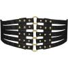imageAllegra K Womens Elastic Wide Waist Belt Vintage Stretchy Belts for DressesGolden Bead Black