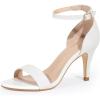 imageAllegra K Womens Glitter Ankle Strap Stiletto Heel Sandals 7 White