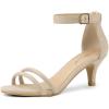 imageAllegra K Womens Kitten Heel Ankle Strap Sandals ShoesBeige