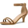 imageAllegra K Womens Kitten Heel Ankle Strap Sandals ShoesBrown