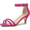 imageAllegra K Womens Kitten Heel Ankle Strap Sandals ShoesHot Pink