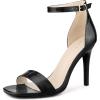 imageAllegra K Womens Metallic Heel Square Toe Stiletto Heel SandalsBlack