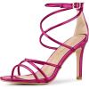 imageAllegra K Womens Open Toe Strappy Straps Stiletto Heel Hot Pink Sandals 9 M US