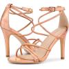 imageAllegra K Womens Open Toe Strappy Straps Stiletto Heel Rose Gold Sandals 9 M US
