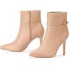 imageAllegra K Womens Pointed Toe Buckle Strap Stiletto Heels Ankle BootsNude