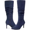 imageAllegra K Womens Pointed Toe Slouched Stiletto Heels Knee High BootsDark Blue