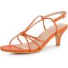 imageAllegra K Womens Strappy Slingback Kitten Heels SandalsOrange