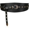 imageAllegra K Womens Vintage Wide Waist Belt for Dresses Faux Leather Waistband Metal BuckleBlack