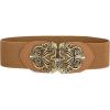 Floral Buckle-brown Band-bronze Buckle