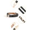 imageuxcell Metal Buckle Adjustable Thin High Waist Belt for WomenBlacksquare Buckle