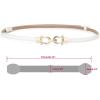 imageuxcell Metal Buckle Adjustable Thin High Waist Belt for WomenWhitedouble Round Buckle
