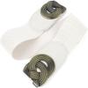 imageuxcell Retro Knot Woven Metal Interlocking Buckle Elastic Waist Cinch Belt BandRound Bucklewhite Bandbronze Buckle