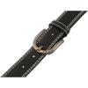 imageuxcell Unisex Single Prong Buckle Classic Casual Belt with Double Stitch Edge 1 18 InchesBlack