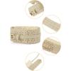 imageuxcell Vintage Hollow Floral Leather Cinch Waistband Wide Belts with Buckle for WomenBeige
