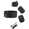 imageuxcell Vintage Hollow Floral Leather Cinch Waistband Wide Belts with Buckle for WomenBlack