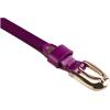 imageuxcell Women Classic Skinny Belt With OvalShaped Hollow Alloy Buckle MulticolorPurple