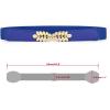 imageuxcell Women Leaf Shaped Interlocking Buckle 25cm Wide Stretch Cinch BeltBlue