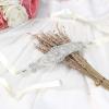 imageuxcell Women Rhinestone Bead Decor Satin Ribbon Wedding BeltBeige