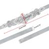 imageuxcell Women Rhinestone Bead Decor Satin Ribbon Wedding BeltGray