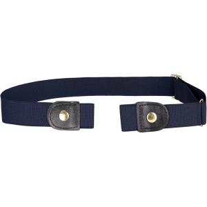imageAllegra K Invisible Elastic Belt for Women Belts Snap Button Belts for Jeans Pants No BuckleNavy Blue
