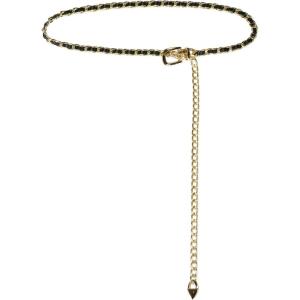 imageAllegra K Rhinestone Belt for Women Sparkle Chain Plus Size Waist Belt for Jeans Tunic DressesBlack Gold