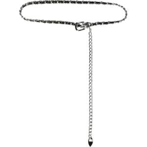 imageAllegra K Rhinestone Belt for Women Sparkle Chain Plus Size Waist Belt for Jeans Tunic DressesBlack Silver