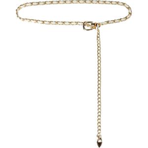 imageAllegra K Rhinestone Belt for Women Sparkle Chain Plus Size Waist Belt for Jeans Tunic DressesWhite Gold