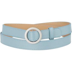 imageAllegra K Womens Belts O Ring Metal Buckle Plus Size Thin Nonporous Waist Belt for Jeans Dress 09 Inches WidthBlue