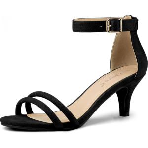 imageAllegra K Womens Kitten Heel Ankle Strap Sandals ShoesBlack