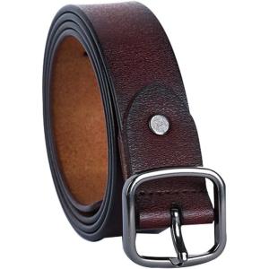 imageuxcell Women Casual Leather Belt Fashionable Stylish Vintage Width 1Coffee
