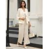 imageAllegra K Cotton Linen Blazers for Womens Business Casual One Button Work Jacket Office SuitBeige