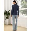 imageAllegra K Cotton Linen Blazers for Womens Business Casual One Button Work Jacket Office SuitNavy Blue