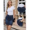 imageAllegra K Denim Skirt for Womens Casual High Waisted Jean Skirt with PocketsDeep Blue