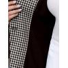 imageAllegra K Plaid Vest Top for Womens Gingham Button Down Sleeveless Office Crew Neck Dressy WaistcoatBlack