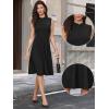 imageAllegra K Work Dresses for Womens 2026 Mock Neck Sleeveless A Line Midi DressBlack
