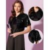imageAllegra K Sequin Bolero for Womens Sparkly Crop Glitter Formal Shrug for Evening DressesBlack