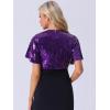 imageAllegra K Sequin Bolero for Womens Sparkly Crop Glitter Formal Shrug for Evening DressesPurple