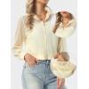 imageAllegra K Mesh Sheer Jacket for Women Long Sleeve Hoodie Zipper Up Lightweight Casual Outwear Night Out Party OutfitApricot