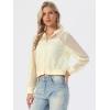 imageAllegra K Mesh Sheer Jacket for Women Long Sleeve Hoodie Zipper Up Lightweight Casual Outwear Night Out Party OutfitApricot