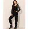 imageAllegra K Mesh Sheer Jacket for Women Long Sleeve Hoodie Zipper Up Lightweight Casual Outwear Night Out Party OutfitBlack