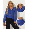 imageAllegra K Mesh Sheer Jacket for Women Long Sleeve Hoodie Zipper Up Lightweight Casual Outwear Night Out Party OutfitBlue