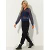imageAllegra K Mesh Sheer Jacket for Women Long Sleeve Hoodie Zipper Up Lightweight Casual Outwear Night Out Party OutfitNavy Blue