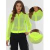 imageAllegra K Mesh Sheer Jacket for Women Long Sleeve Hoodie Zipper Up Lightweight Casual Outwear Night Out Party OutfitNeon Yellow