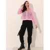 imageAllegra K Mesh Sheer Jacket for Women Long Sleeve Hoodie Zipper Up Lightweight Casual Outwear Night Out Party OutfitPink