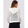 imageAllegra K Mesh Sheer Jacket for Women Long Sleeve Hoodie Zipper Up Lightweight Casual Outwear Night Out Party OutfitWhite