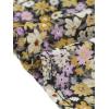 imageAllegra K Womens Summer Floral Chiffon Skirts Smocked Elastic Waist ALine Below Knee Length Ruffle Tiered SkirtBlack