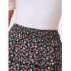 imageAllegra K Womens Summer Floral Chiffon Skirts Smocked Elastic Waist ALine Below Knee Length Ruffle Tiered SkirtBlack1