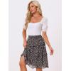 imageAllegra K Womens Summer Floral Chiffon Skirts Smocked Elastic Waist ALine Below Knee Length Ruffle Tiered SkirtBlack1