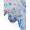 imageAllegra K Womens Summer Floral Chiffon Skirts Smocked Elastic Waist ALine Below Knee Length Ruffle Tiered SkirtBlue White